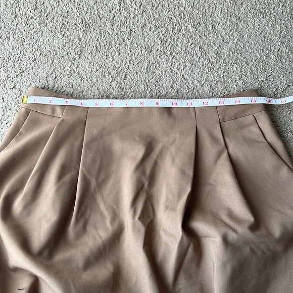 M.M. Lafleur The Remy Skirt Washable Wool Twill Tan - Picture 8 of 10